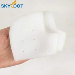 Breathable silicone gel heel cups protector for Cracked heel treatment Moisturizing heel sock Protector