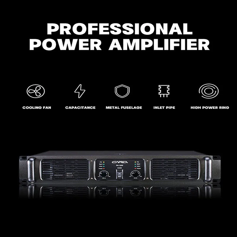 Portable Professional Indoor Sound System Power Amplifier 800w Output Class H Radio Station 1u Power Amplifier