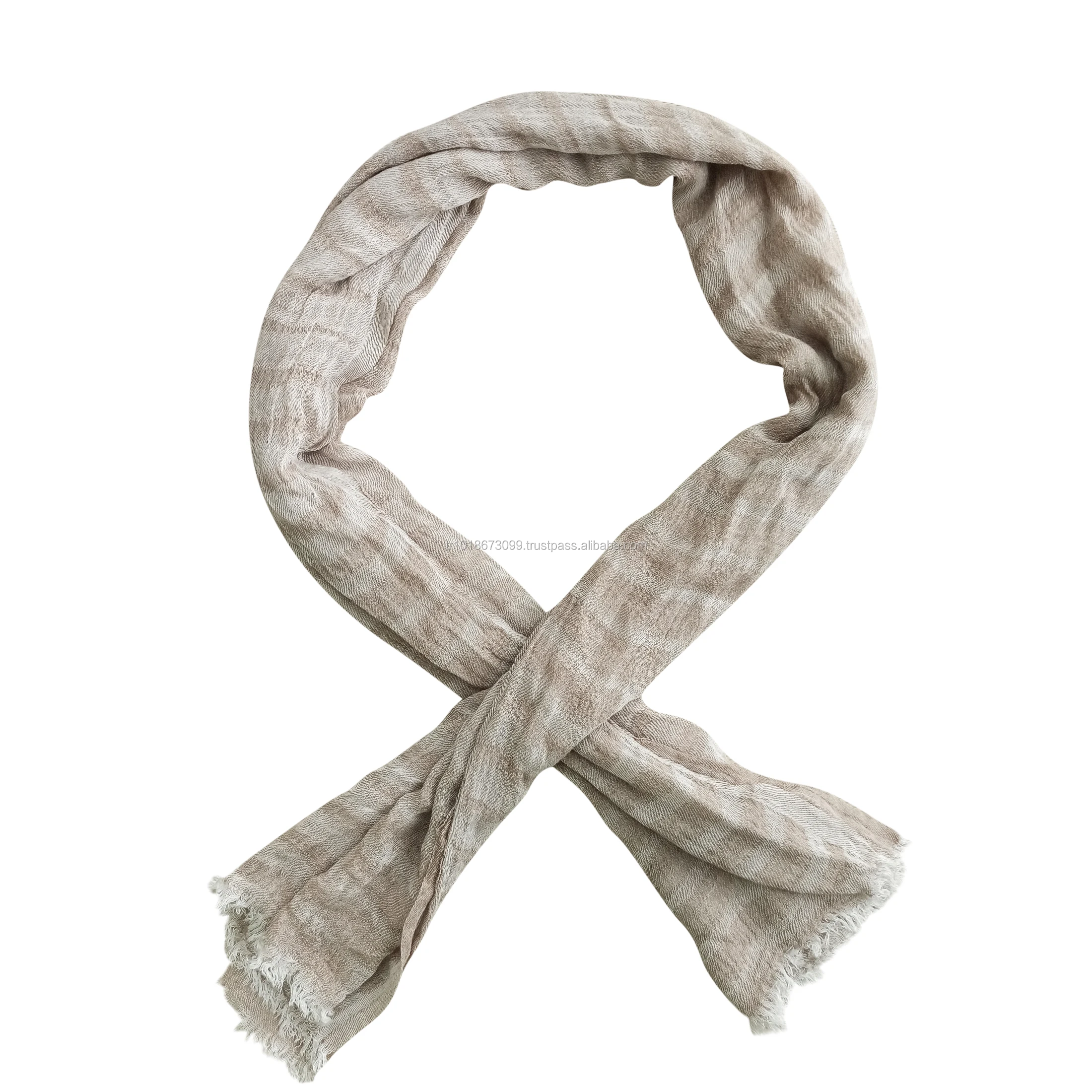 Light Weight Cotton Linen Natural Scarf Shawl from Turkey Made in. Turkish factory wholesale .