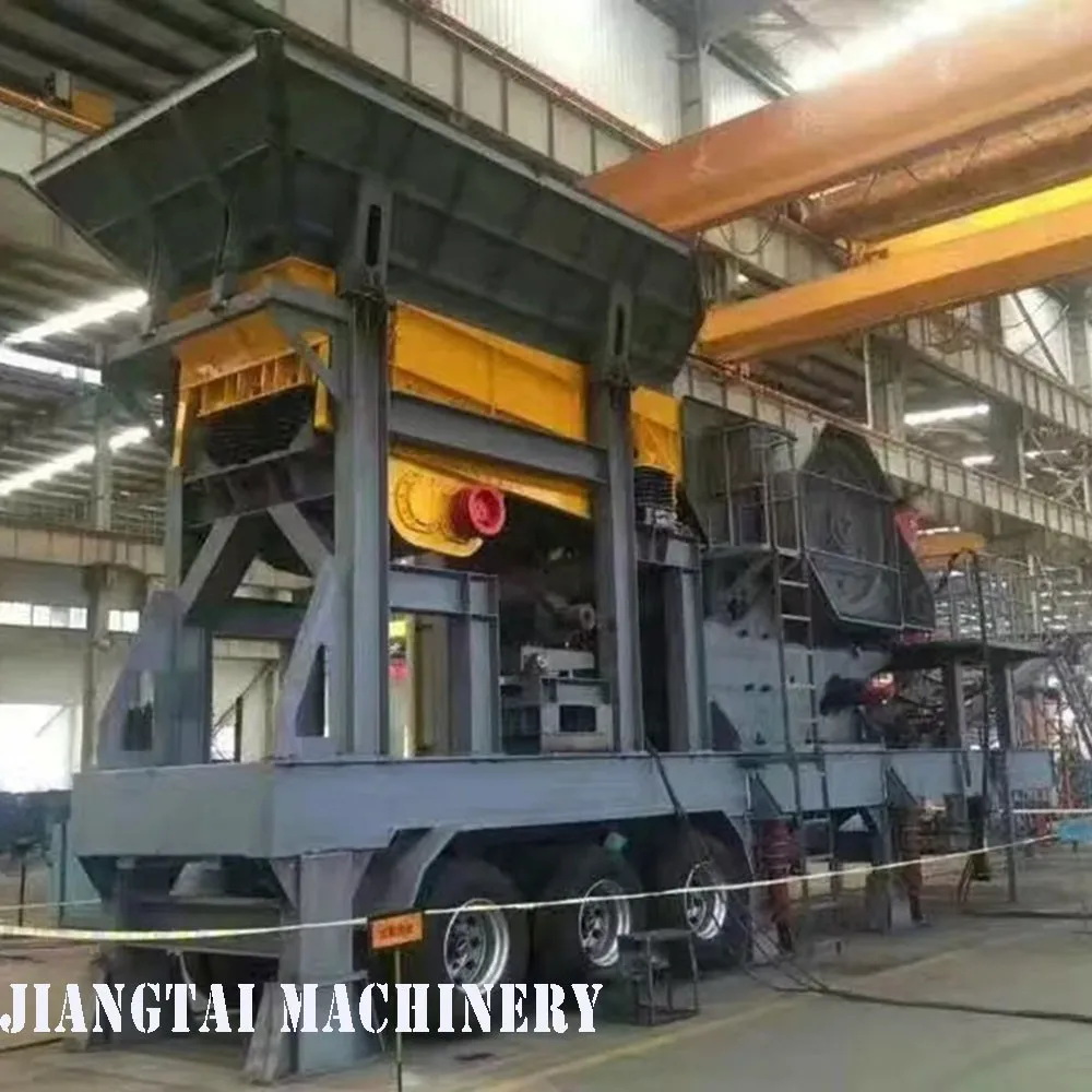 80-100 t/h Mobile Rock Crusher Machine For Sand Gravel Making Plant From Limestone Granite Ore Coal Crushing and Building Waste