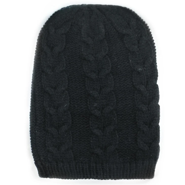 
Custom Logo Beanie Warm Unisex Slouch Cashmere Knit Winter Beanie Hat 