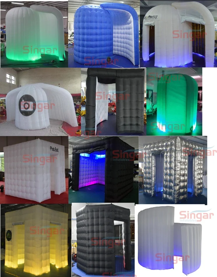 Cubic black inflatable photo studio,inflatable photo booth for party