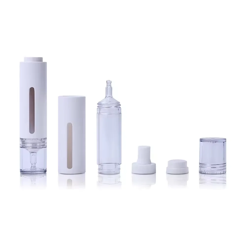 Plastic Empty Airless Syringe 30ml 15ml Acne Spot Face Serum Eye Cream Hair Essence Oil Bottle