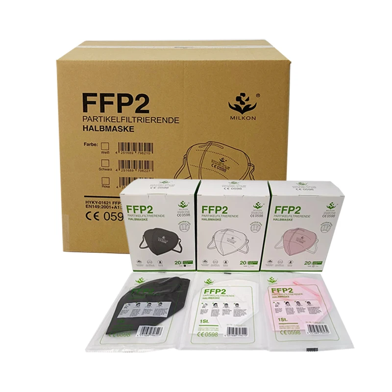 Customized Printed Face Masks ffp2 Mask For Sale ffp2mask EN149 CE Safety Black White Mask