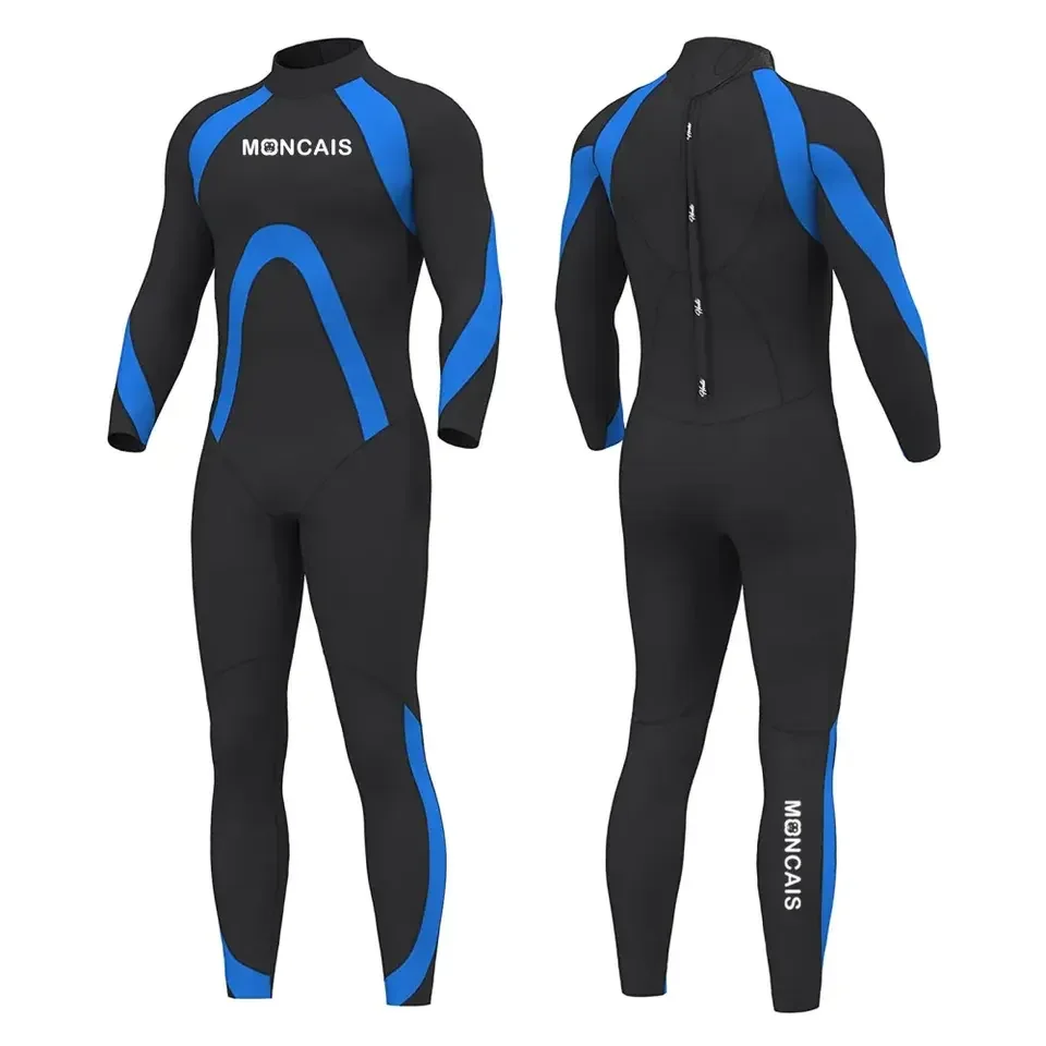 Custom Men 3MM Neoprene Wetsuit Surfing Diving Jumpsuit Back Zip Full length Wet suit