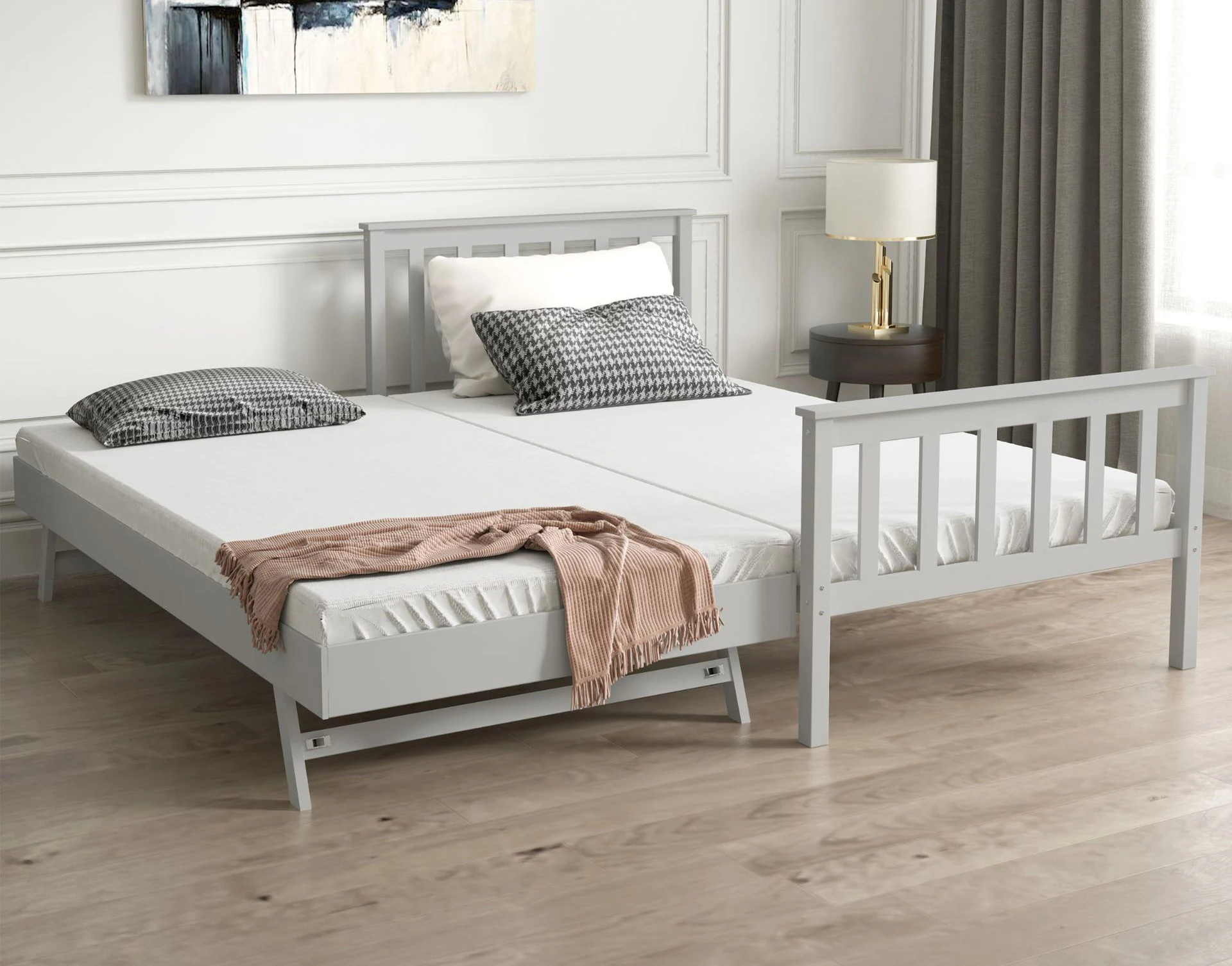 
Manufacturer Hot Sell Folding Wooden Kids Bed Adjustable Single Children Beds 