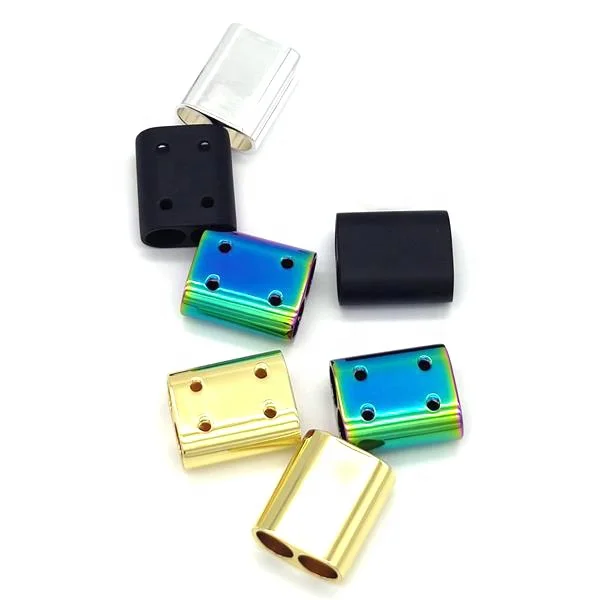 Double Rope Connecter Cord End With Screw Strap End Cap With Chain Adjust Buckle For Bag Strap Accessories