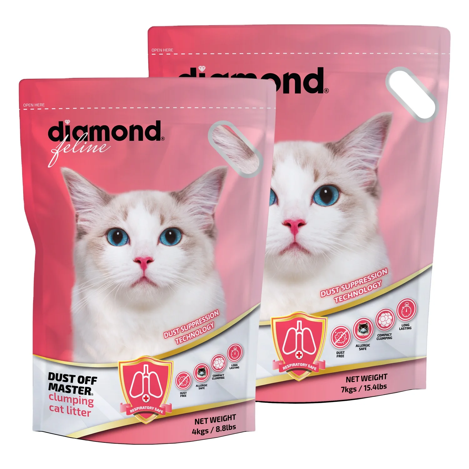 Diamond Brand 100% No- Dust Bentonite Cat Sand! Professional Label Tested Dust-Off Cat Litter Free Samples Supplied