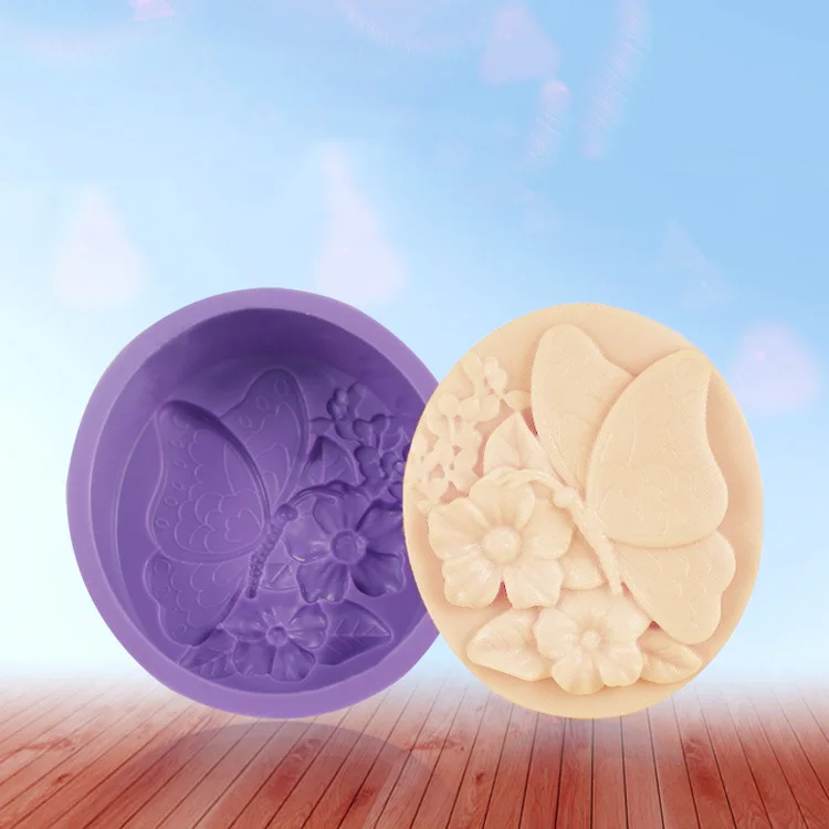 4 Cavities Olive Custom Soap Molds Flower Cake 100% Handmade Various Styles