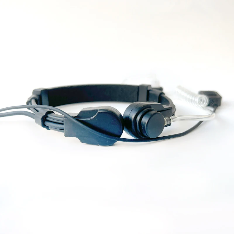 Портативная рация, гарнитура PTT, телескопическое управление горлом, двухсторонний радиомикрофон, подходит для различных раций