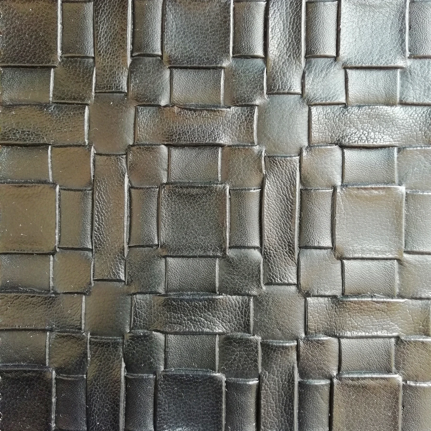 Semi PU/PVC Embossed Upholstery Leather for Home Decoration and Furniture Usage