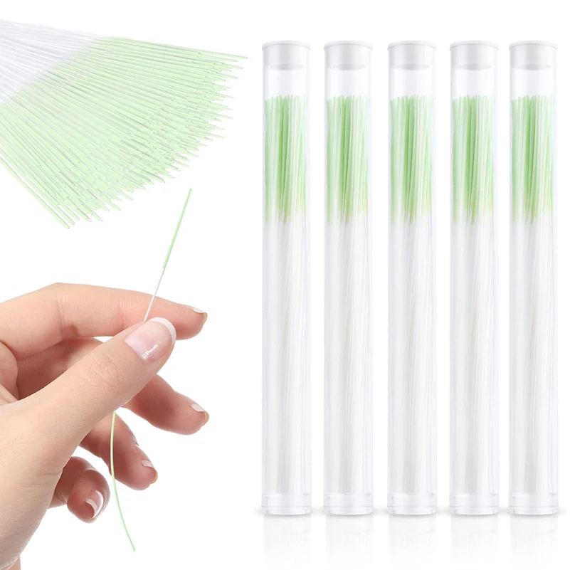 60Pcs/bag Disposable Earrings Hole Cleaner Piercing Jewelry Herb Solution Paper Floss Ear Cleaning Tool