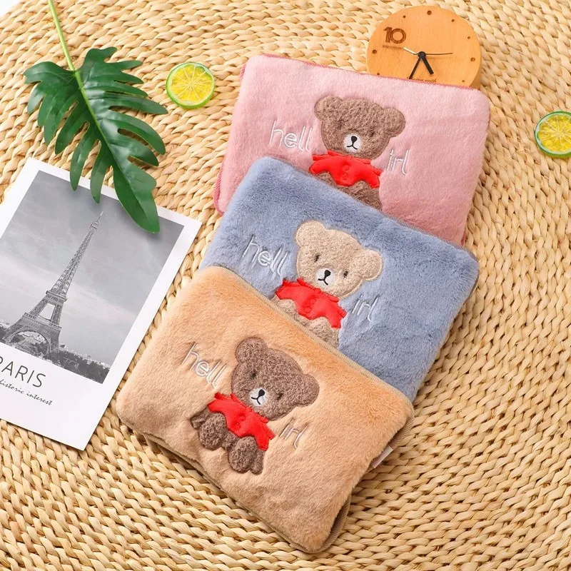 Cartoon Hot Water Bottle Charging Hand Warmer Water Bag Filling Water Electric Warm Hand Bag Cute Pillow
