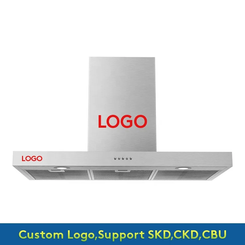 Factory Direct Ultra Thin Island Chinese Kitchen Hood T Shape Wall Mounted Trending Products Chimney Range Hood