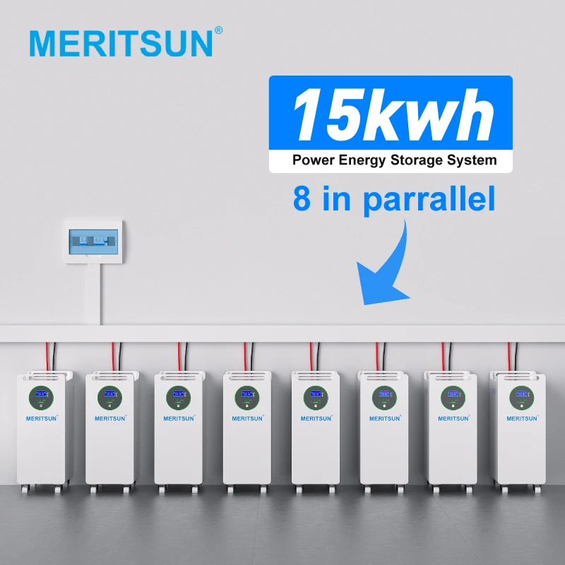 LiFePO4 литий-ионный аккумулятор Meritsun 15 кВтч 48 В 51 2 домашняя Солнечная система портативная батарея для хранения энергии