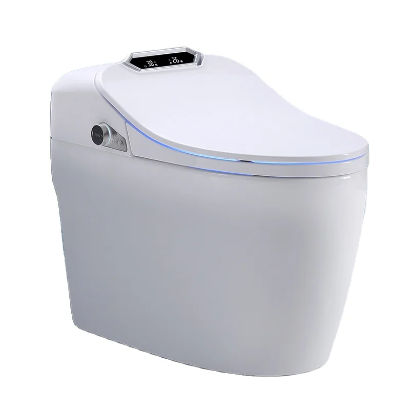 Modern sanitary ware intelligent toilet one piece tankless s-trap ceramic smart wc foot control flushing automatic smart toilets