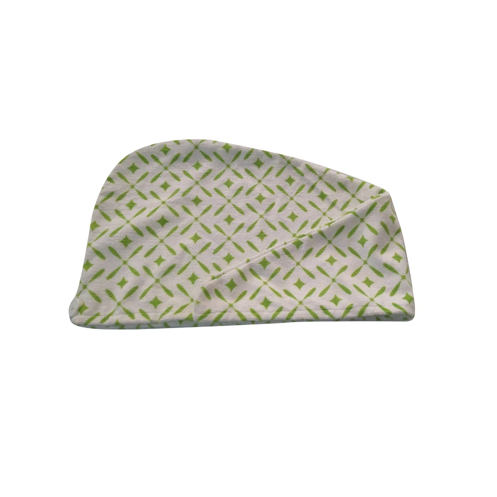 Полотенце для сушки волос с высокой впитывающей способностью тюрбан принтом