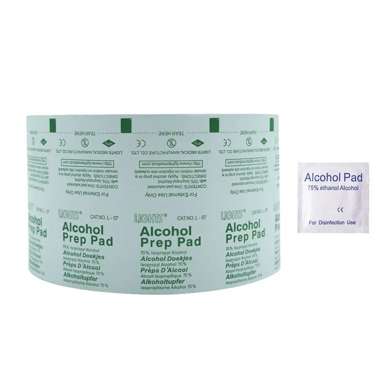 Chinese manufacturer aluminum foil paper roll multi layer material sachet wrapping alcohol pad