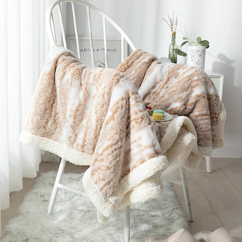 High Quality Super Warm Flannel Coral Fleece Blanket Fur Blanket Flannel Fleece Jacquard Flannel Blanket