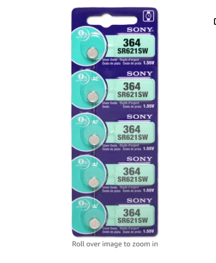 Flydatronic good price for Sony 364 Original 1.55V Silver Oxide Watch Battery 364 SR621SW V364 SR60 SR621 AG1 Button Coin Cell