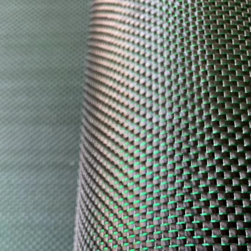 3K Green color glitter carbon fiber fabric cloth