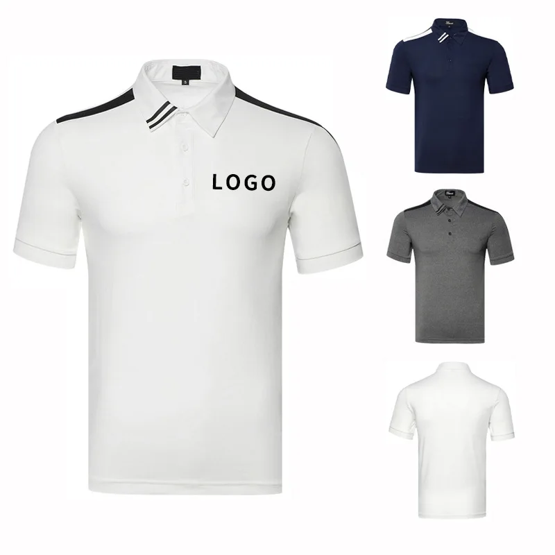 
Tiktok hot sale Quick Dry Short Sleeve Golf Polo Shirt Men Fitness Clothing for man 