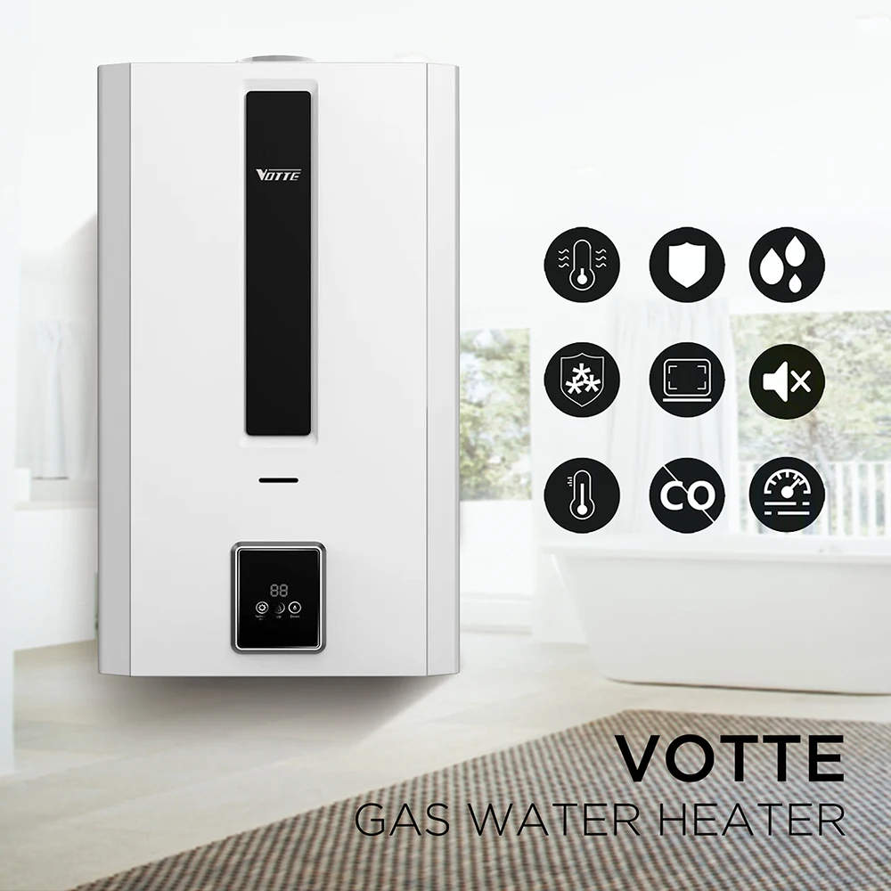 votte wall hung gas boiler 18L Natural Boiler Instant Gaz Propane Tankless Lpg Lng Geyser Gas+water+heaters