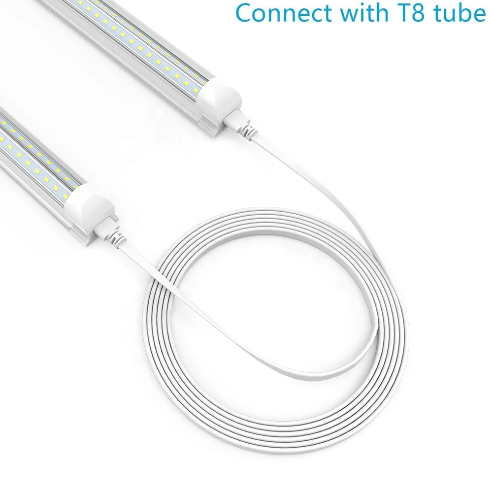 JESLED T5 T8 Extension Cords 1ft/2ft/3ft/4ft/5ft/6ft/10ft Linkable Wire Cable Connector Cords LED Integrated Tube Light Fixture