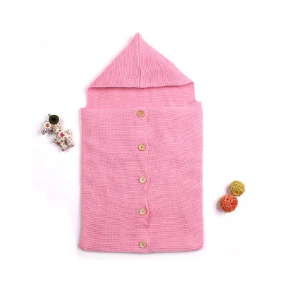 Hotsale Cute Newborn Knit Baby Sleeping Swaddle Bag Stroller Blanket Out Package Sleeping Quilt