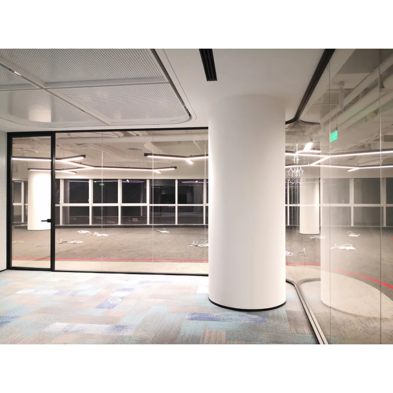 AE Cheap price Factory Outlet exterior and interior use frameless sliding folding glass doors glazed partition door for office