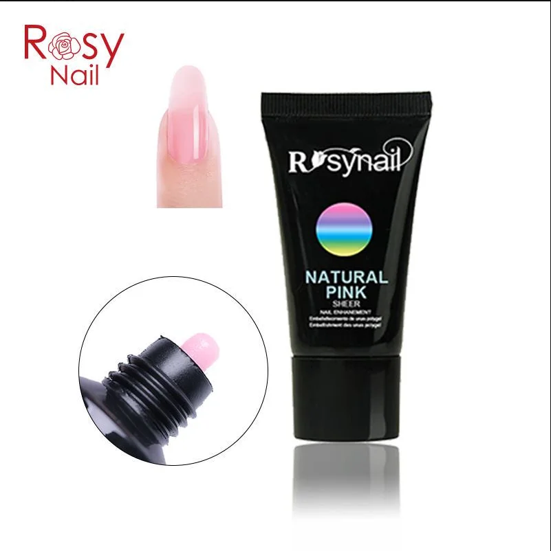 30g Wholesale nail salon professional builder long nail gel 6 basic pink nude clear colors Extensions Acrylic Gel