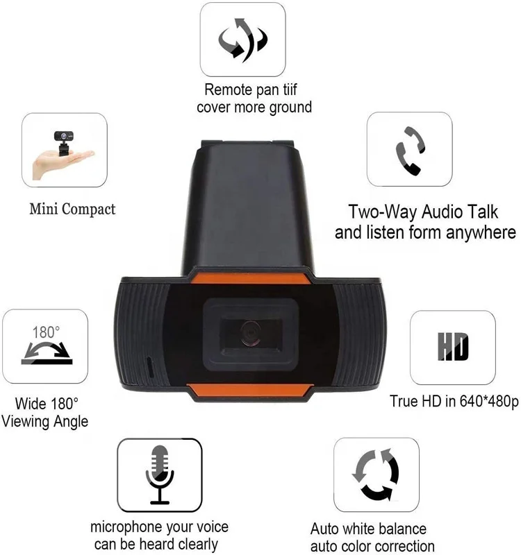 HD Webcam Suitable for Real-time Streaming Video Conferencing Online Learning Built-in Noise Reduction