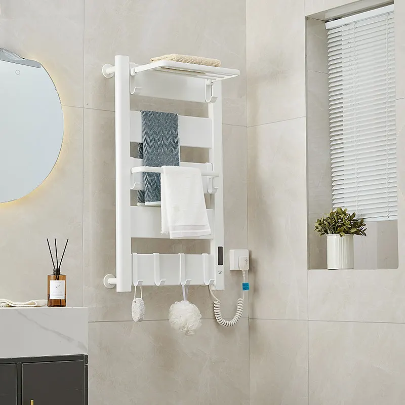 Intelligent Moisture And Rust Prevention Bathroom Electric Towel Rail Wall Mounted Heated Towel Rack