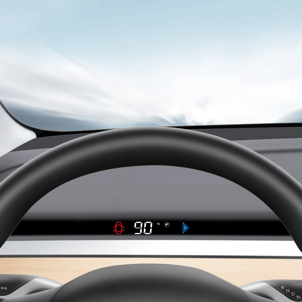 T5 Mini Hud Dashboard Embedded Design LED Speedometer Display Instrument Cluster Head up Display for MODEL 3/MODEL Y