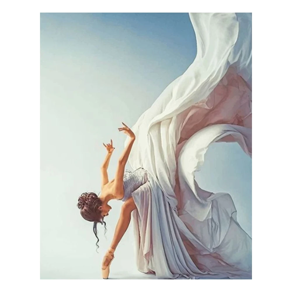 Wholesale Diy Oil Painting by Numbers Oil Painting Graceful ballerina oil painting on canvas home decoration