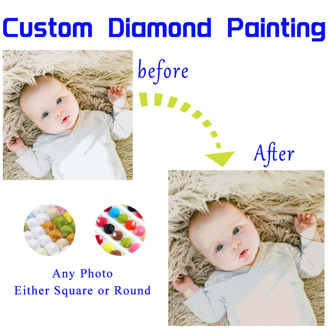 Cunzhen Pd-7175 Customized 30*30cm Geometric Abstract Art Diamond Cool Painting