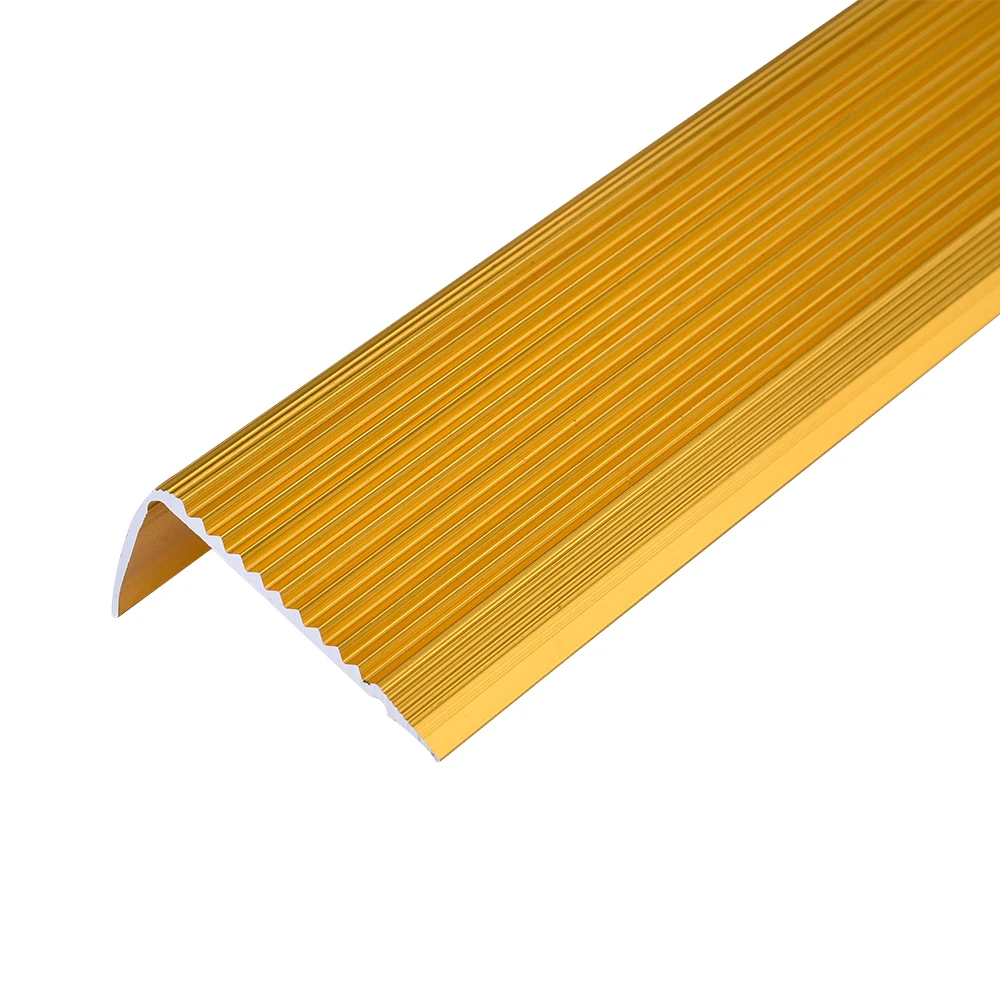 Non-Slip Protection Strips Glod Sliver Rubber Anti Slip Stair Nosing Edge Trim Seal Protective Strip