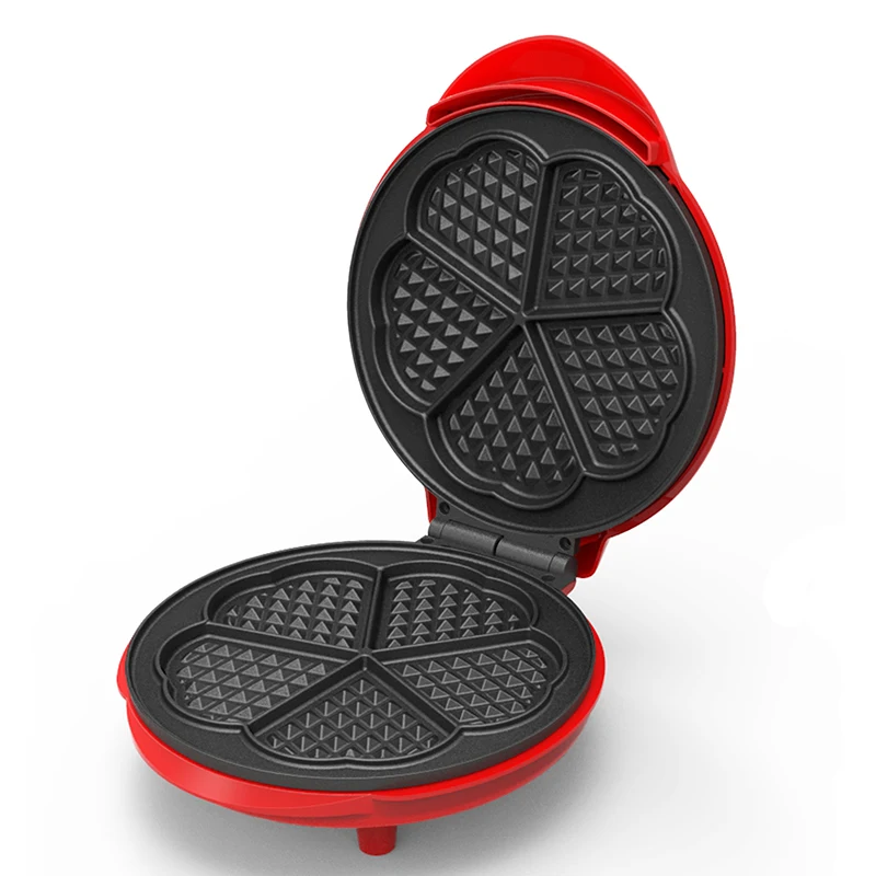 Electric cup cake maker custom logo professional waffle sandwich maker machine electric heart shaped waffle maker with logo