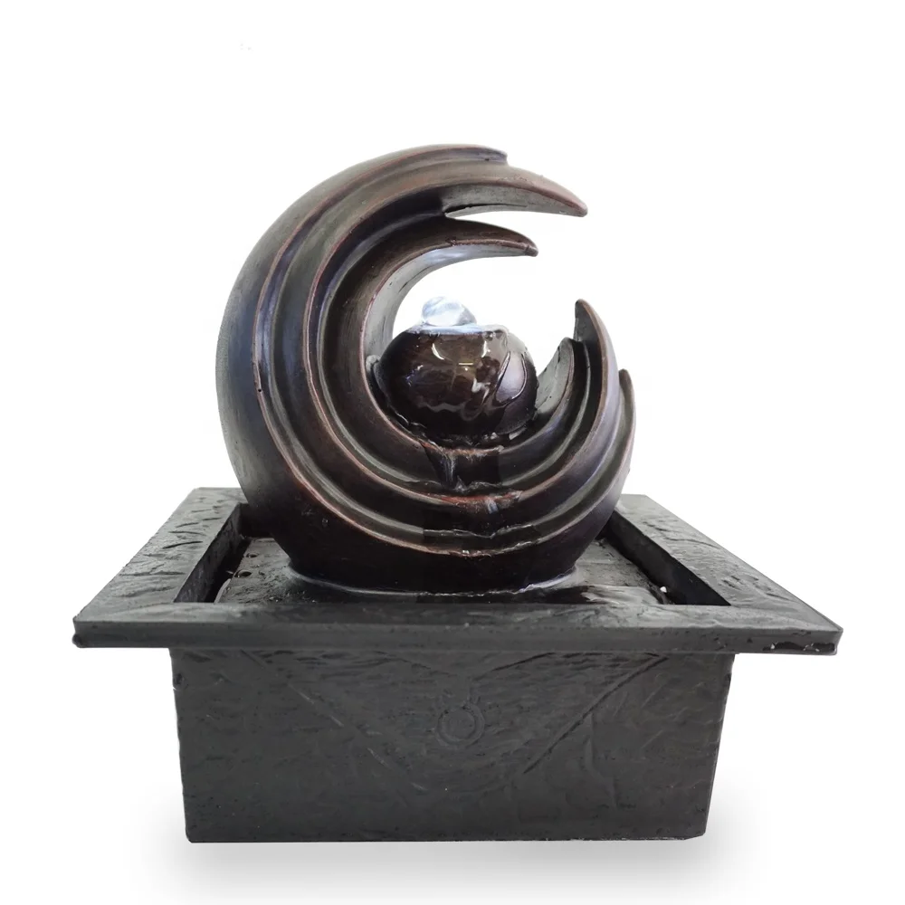 home decoration resin abstract sculpture modern tabletop indoor fountain