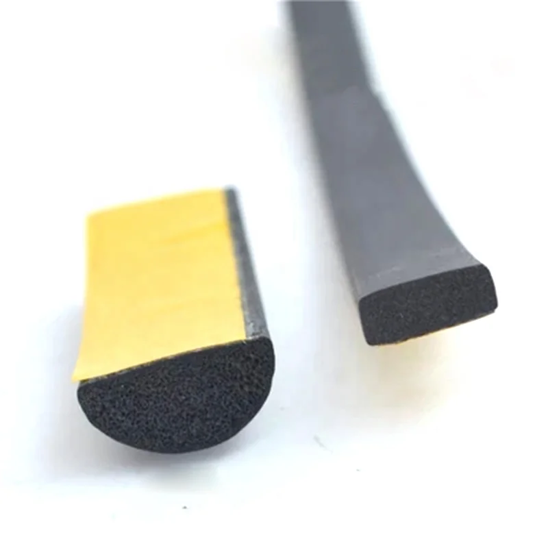 soundproof heating self adhesive epdm foam half round rubber for Electrical cabinets Auto Trims edge sealing strip