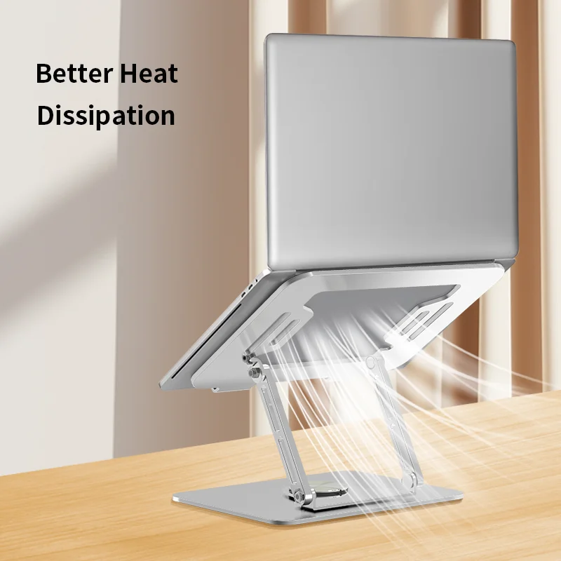 Customized 360 rotation folding laptop desktop holder aluminum alloy height adjustable laptop stand for tablet PC Macbook