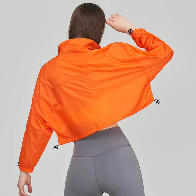 Summer Outdoor Ladies Sport Coat Gym Wear Nylon Lightweight Breathable Sun Protection Shirt Jacket for Women