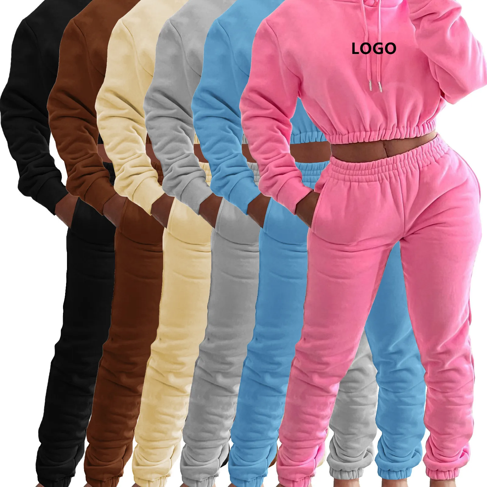 GQ1258 осенне-зимний модный Повседневный Женский комплект из двух предметов, Однотонный свитер с длинными рукавами и простроченными ремешками, брюки-карандаш, Женский комплект из 2 предметов