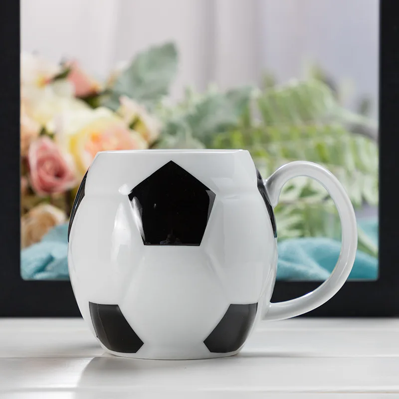 Feiyou fashion 400ml home office milk tea cup wholesale custom ceramic football coffee mugs for gift