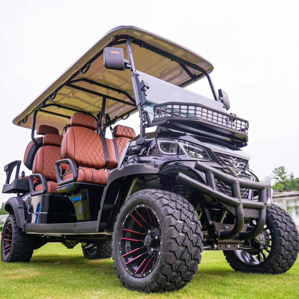 Solar powered 72v mini electric golf carts electric 6 seater for sale