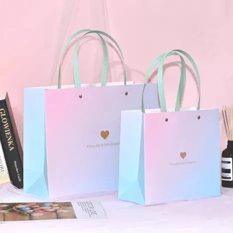 customized kraft paper bag shopping paper bag printed for clothing packing with customer logo