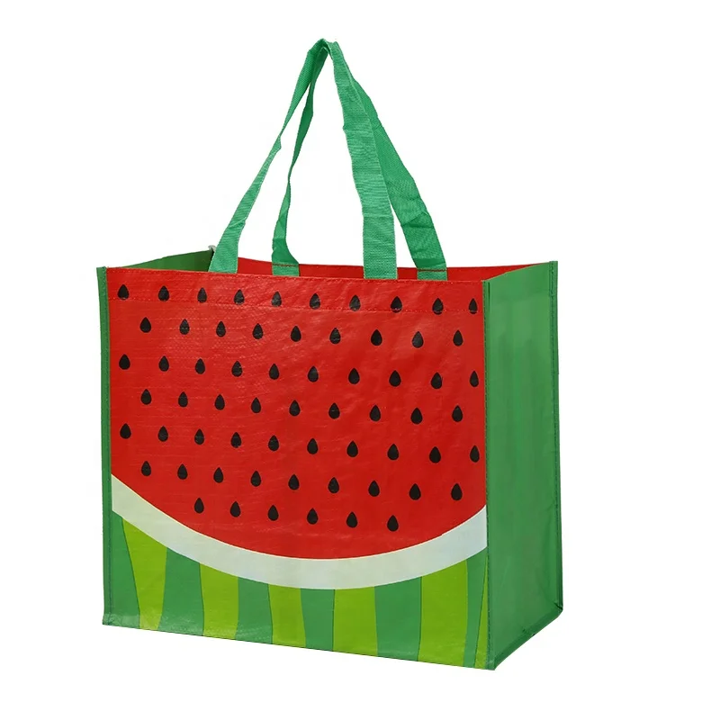 wholesale custom logo big size woven shopping  bags environment material woven bag