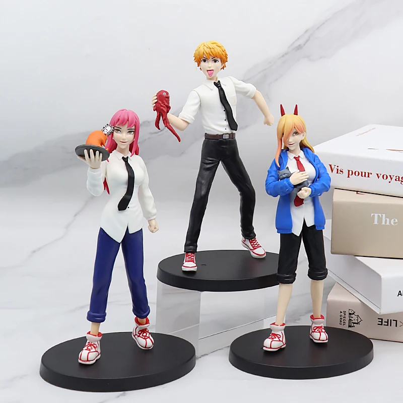 5 Styles the chainsaw man figuras japanese anime toys Makima Pochita Denji Power figure action