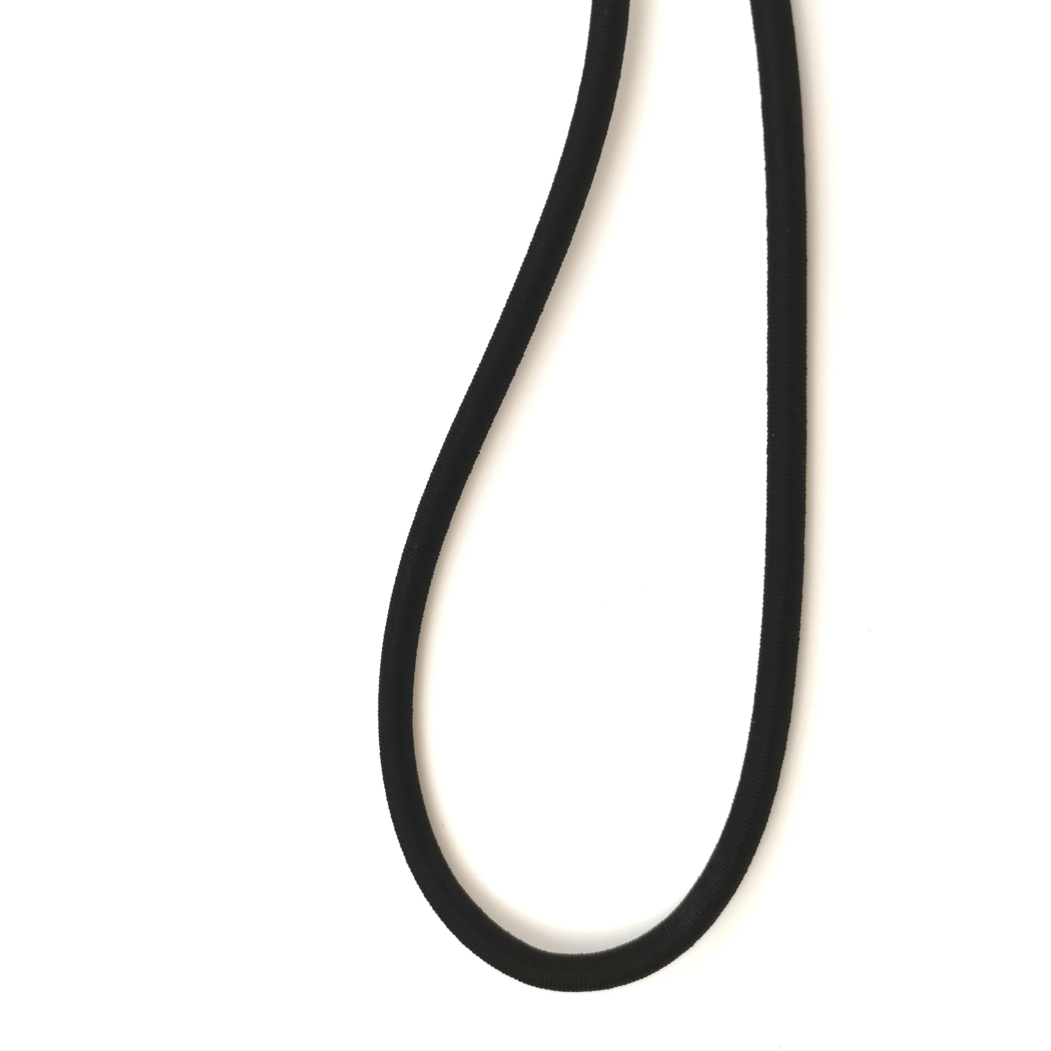 Высококачественный сверхпрочный эластичный шнур черного цвета, полиэфирный шнур, банджи-шнуры