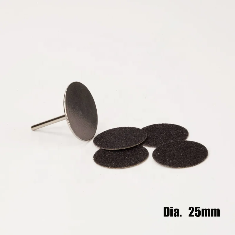 China Professional Foot Callus Remover Diameter 15mm 20mm 25mm Stainless Steel Pedicure Disk Podo Disc Holder for Drill Machine